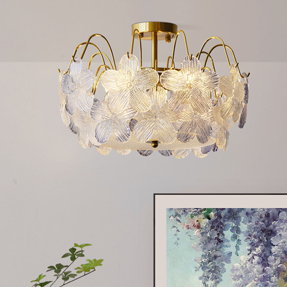 Vintage Flower-Shaped Chandelier