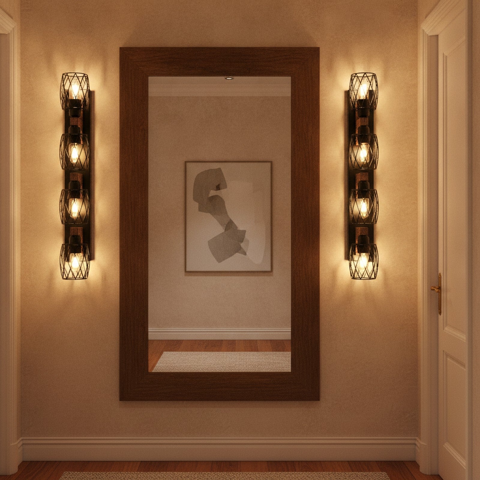 Industrial Vintage Black Cage 5-Light Wall Sconce — styled — Maison Bruxelle