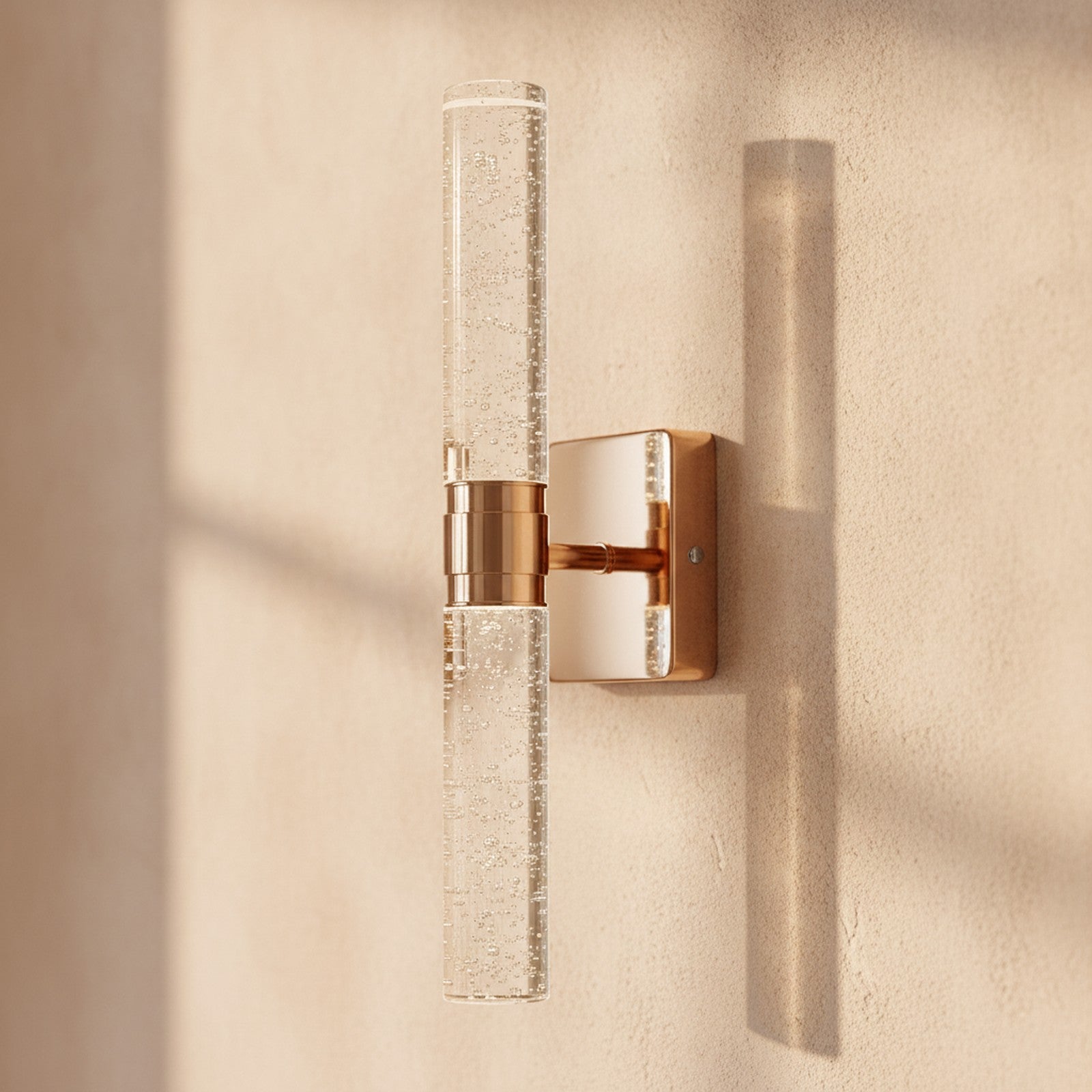 Modern Contemporary Gold Crystal 2-Light Wall Sconce — detail — Maison Bruxelle