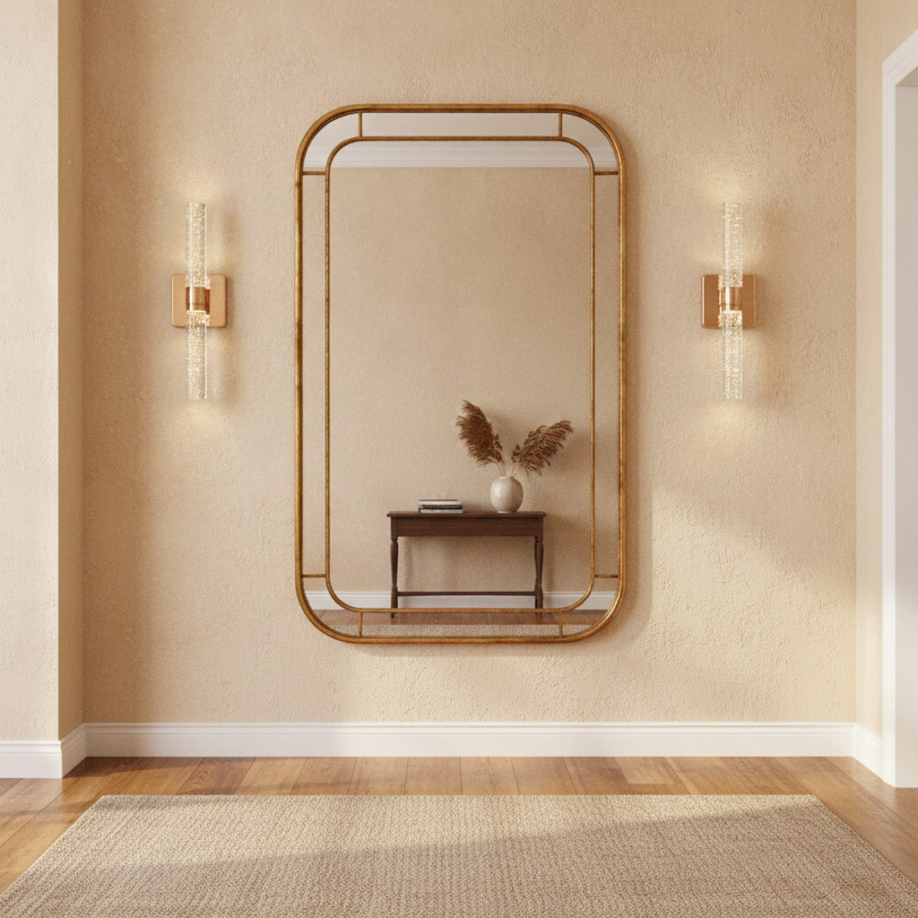 Modern Contemporary Gold Crystal 2-Light Wall Sconce — styled — Maison Bruxelle