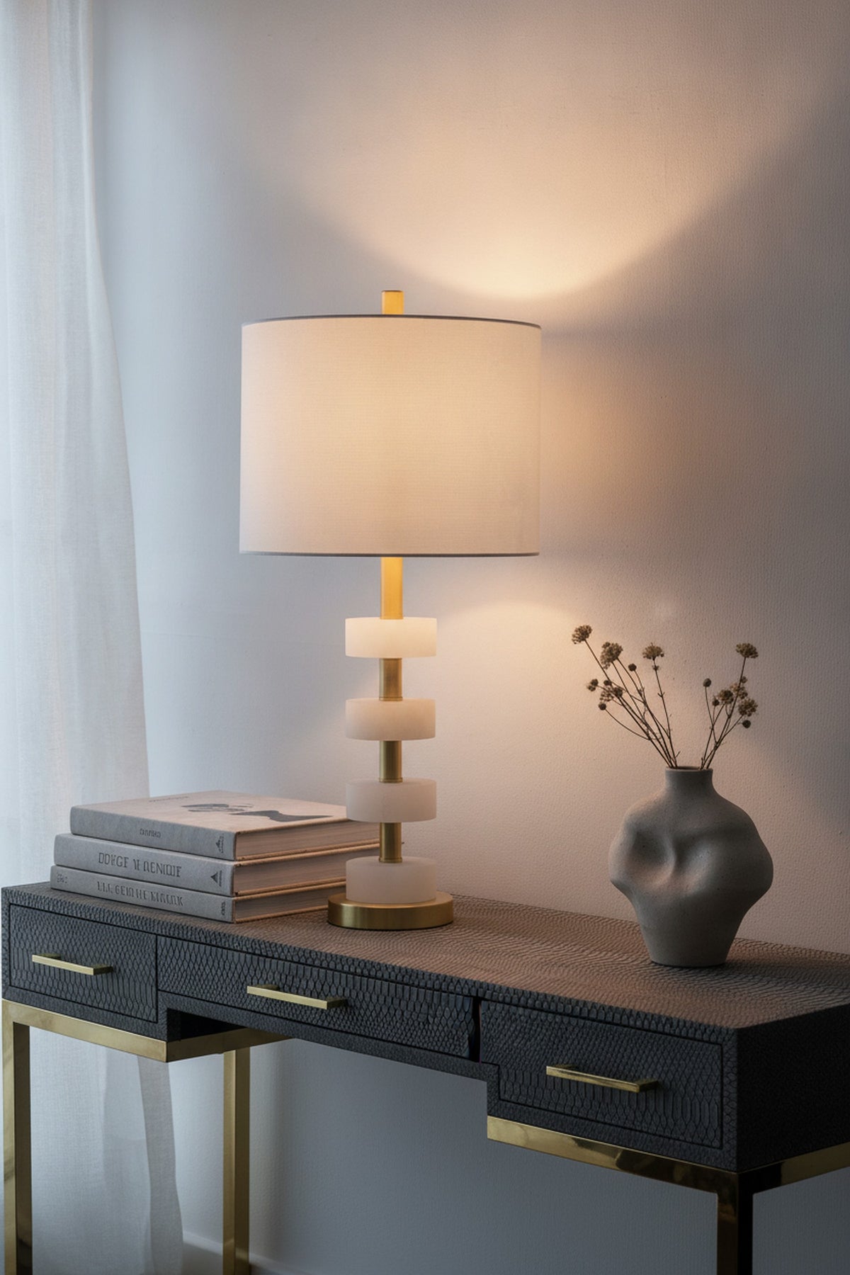 Marble Table Lamp — styled in a Maison Bruxelle interior