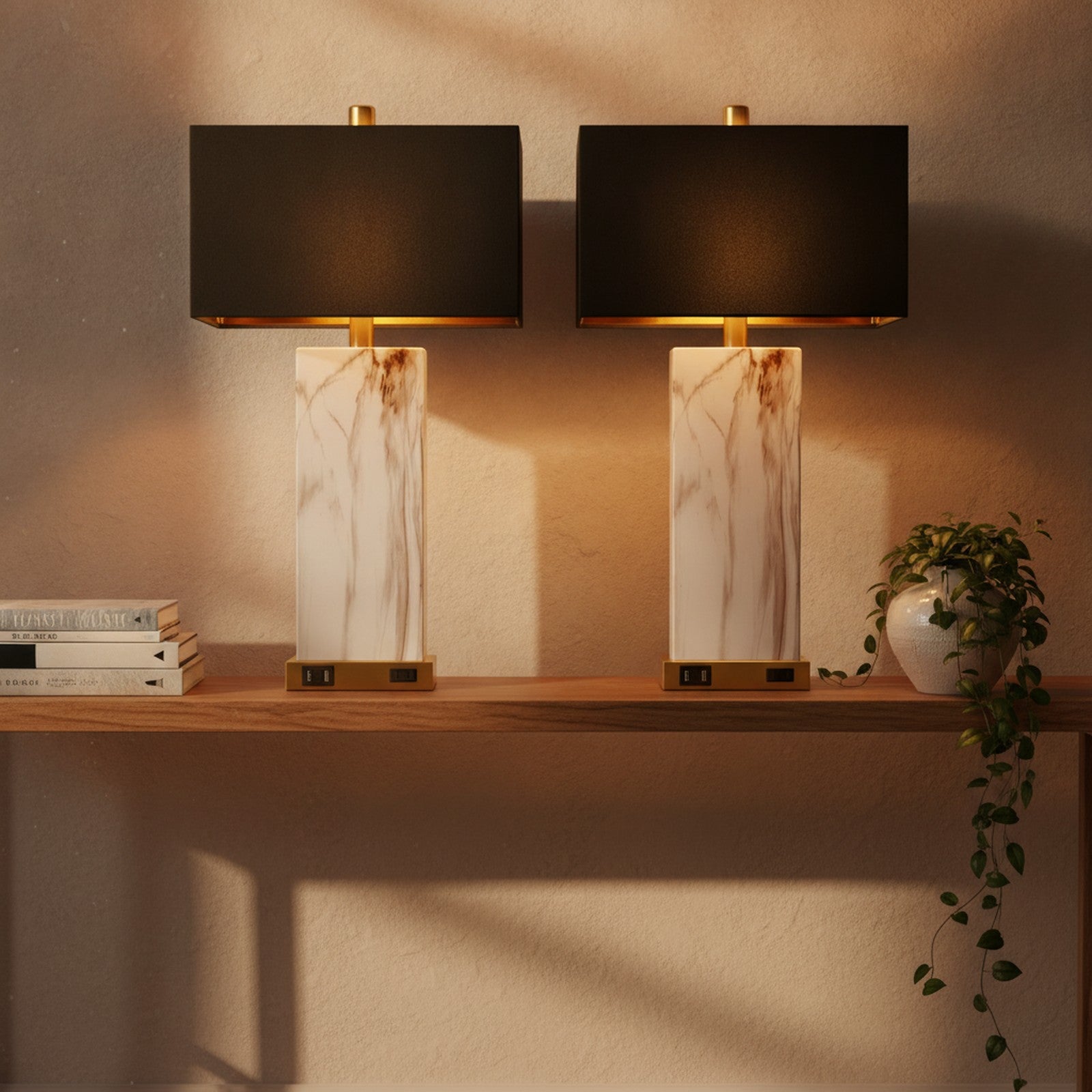 Touch Control Table Lamps Set of 2, Modern Contemporary Beds — styled — Maison Bruxelle