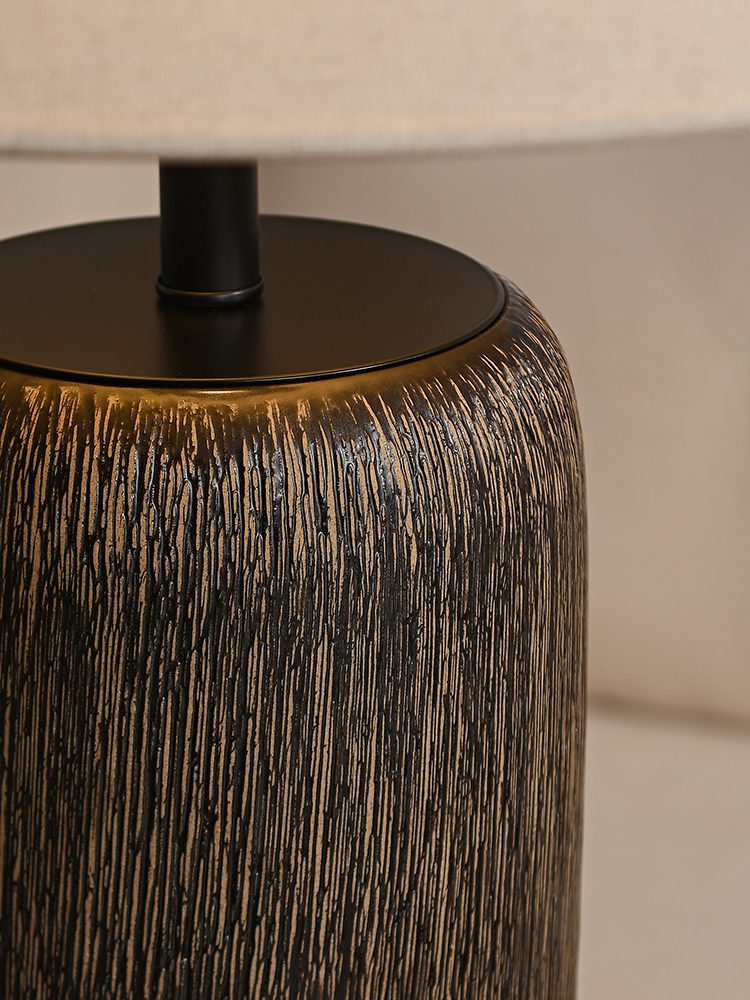 Distressed Wooden Floor Lamp