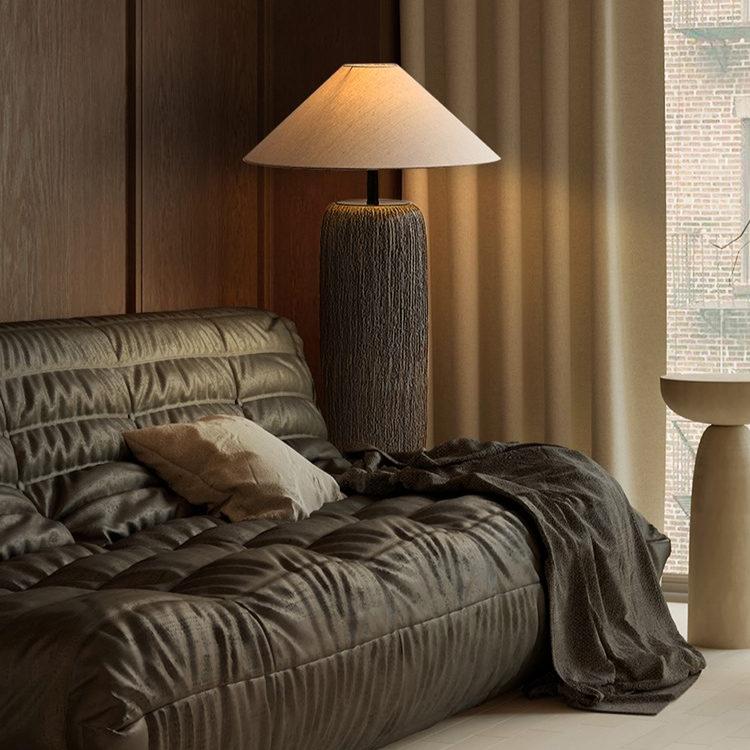 Distressed Wooden Floor Lamp