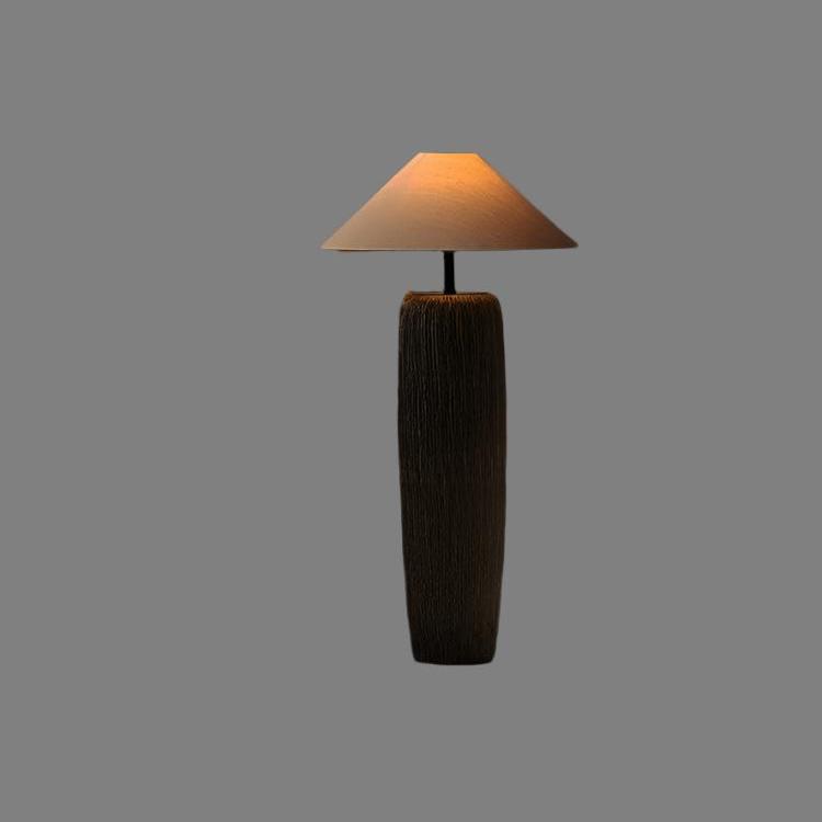 Distressed Wooden Floor Lamp