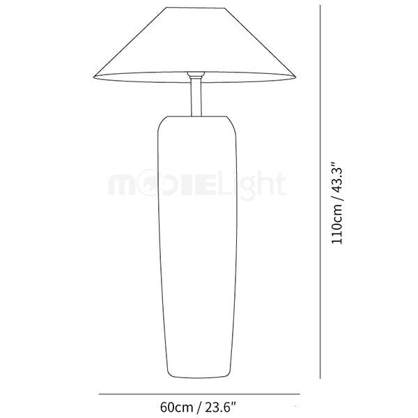 Distressed Wooden Floor Lamp