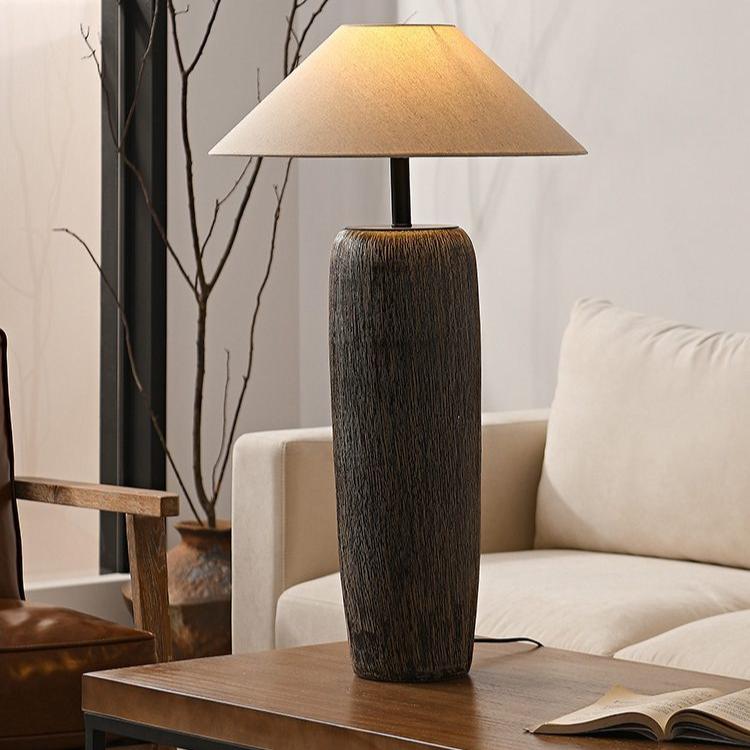 Distressed Wooden Floor Lamp