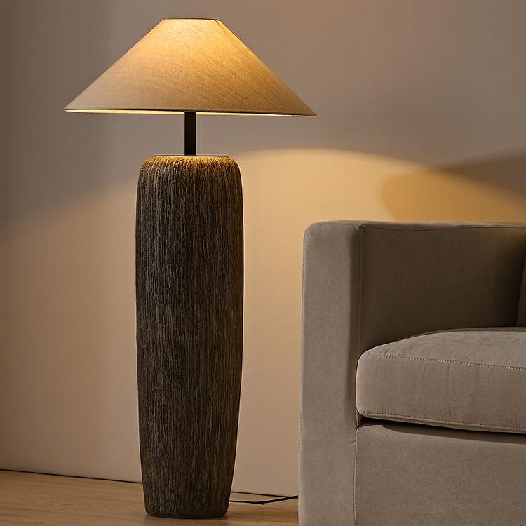 Distressed Wooden Floor Lamp
