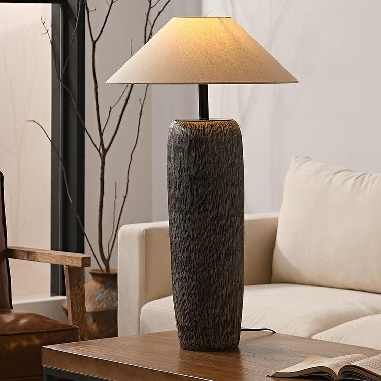 Distressed Wooden Floor Lamp