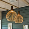 Nordic Pendant Lamp – Vintage Rustic Wood Pendant Lamp for Living Room