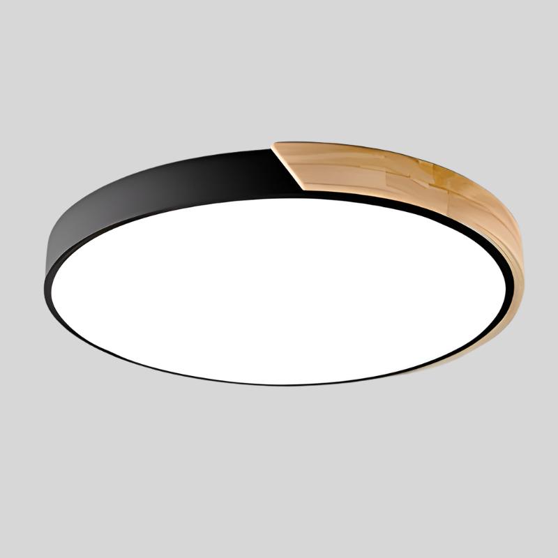 Nordic Wooden Macaron Circular Flush Mount