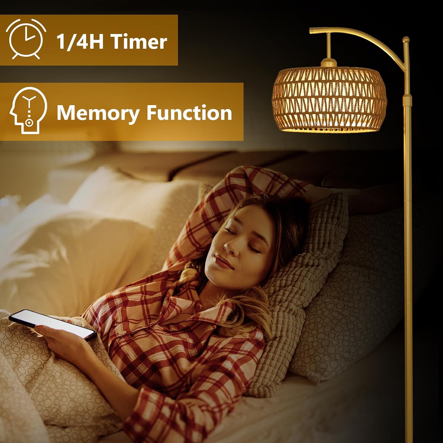 Arc Floor Lamp with 3 Color Temperatures