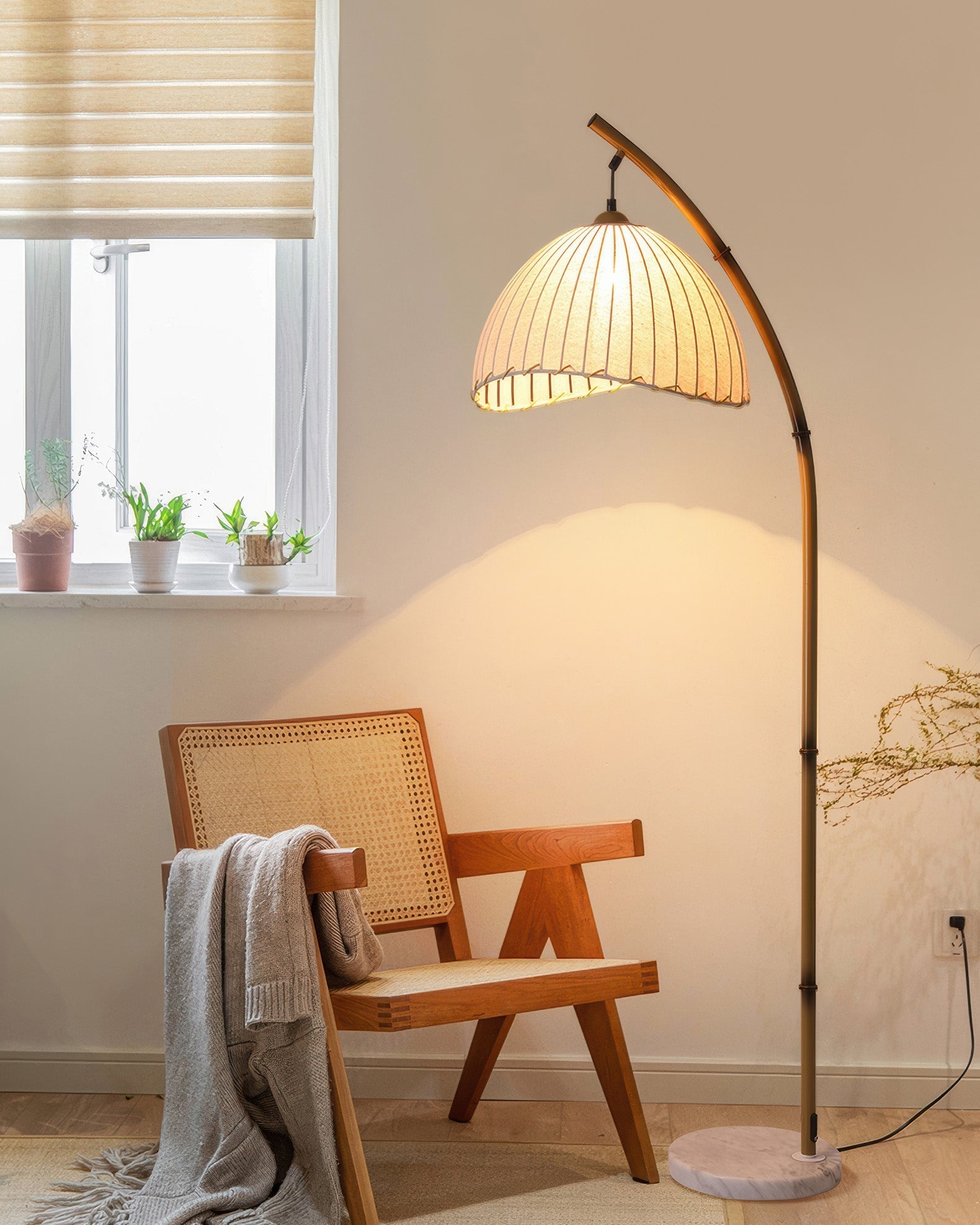 Cultural Zen Bamboo Floor Lamp