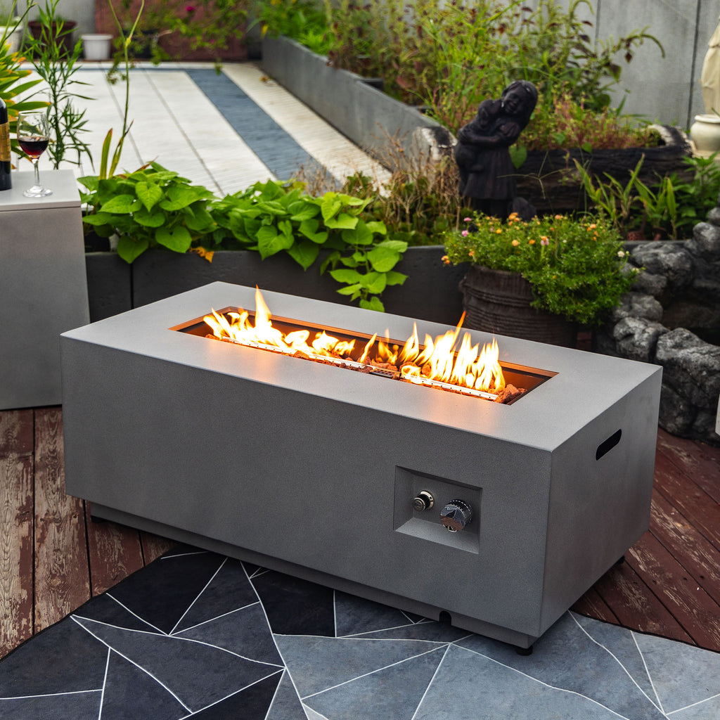 42" Propane Gas Fire Pit Table 2-Pieces