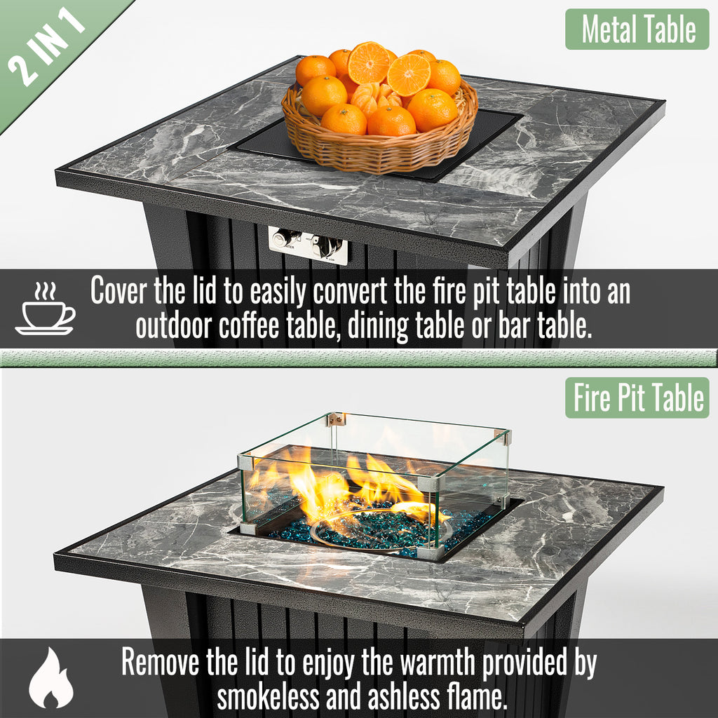 32" Propane Gas Fire Pit Table