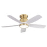 42 Inch Flush Mount Ceiling Fans with LED Light 22W and