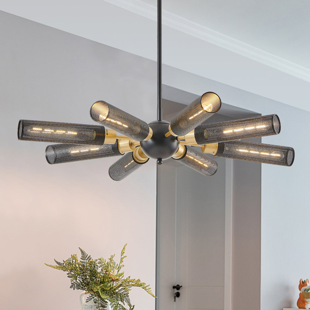 34" Modern Industrial Sputnik Chandelier