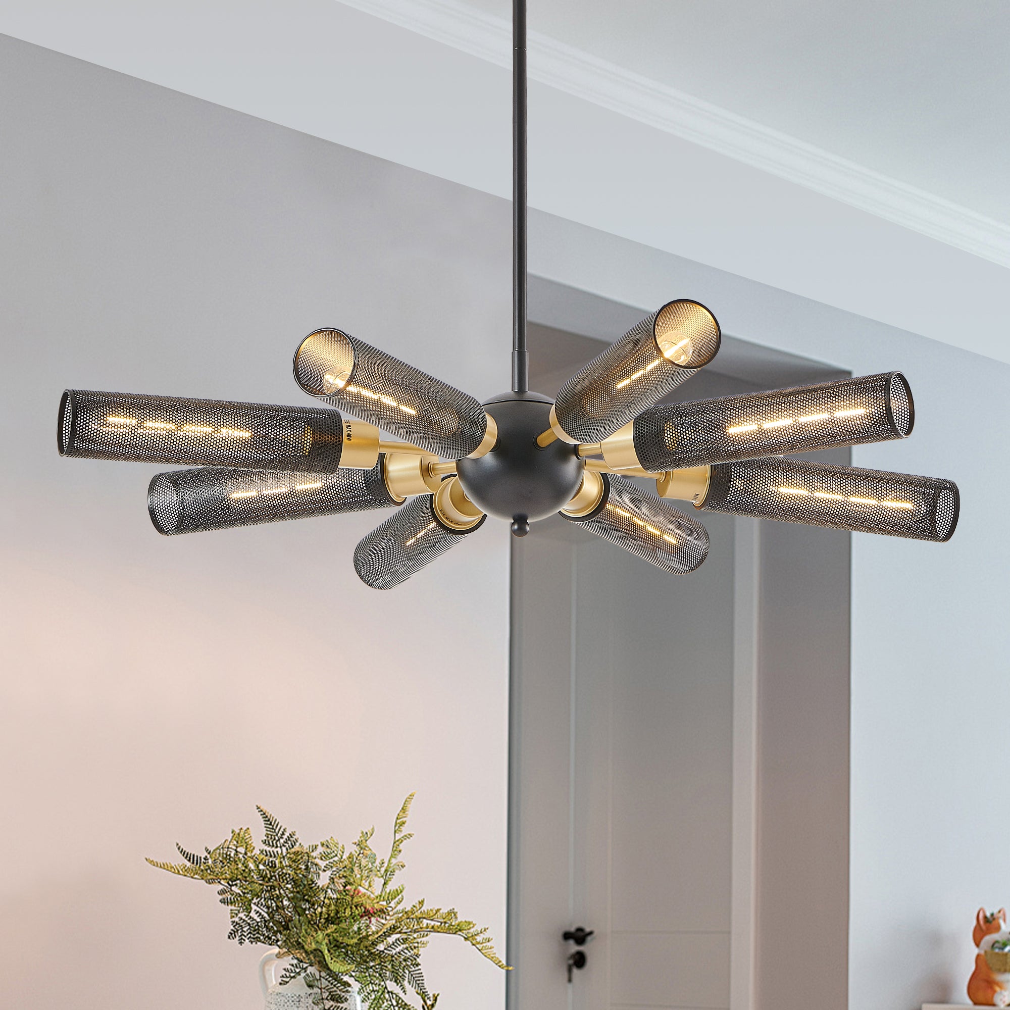 34" Modern Industrial Sputnik Chandelier