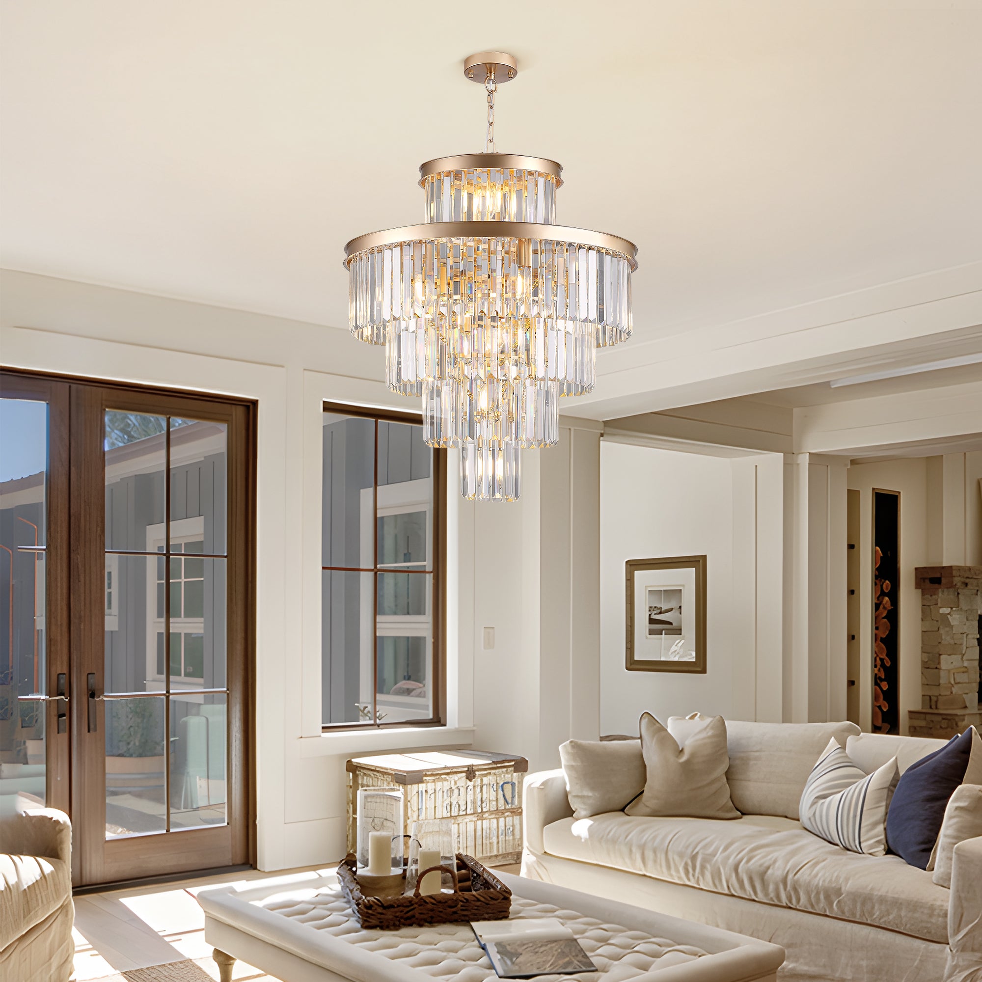 Golden Luxury Crystal Chandelier Modern Chandeliers Lights