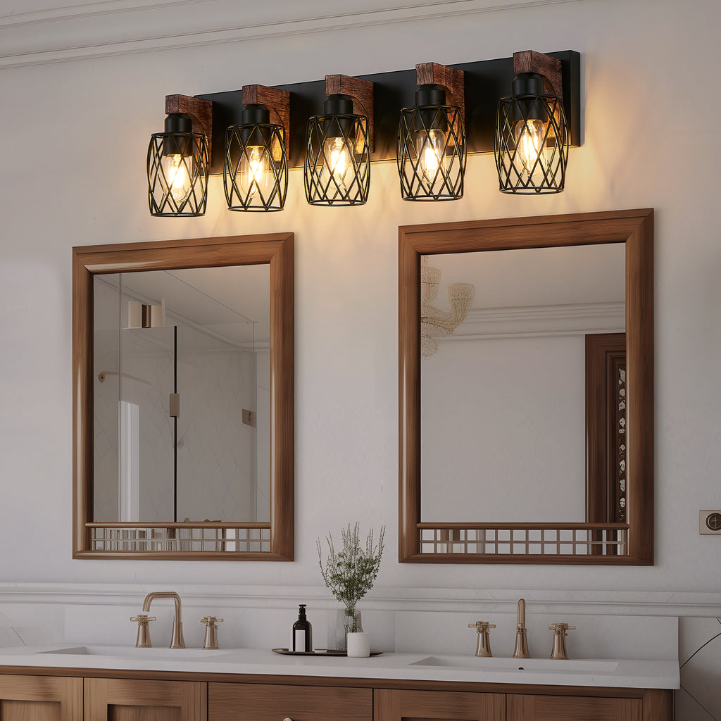 31" Industrial Vintage 5-Light Wall Sconce - Light Fixture