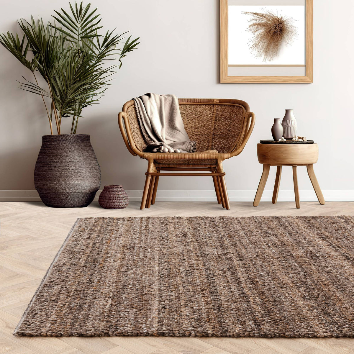 Abbus Rug styled in a living room