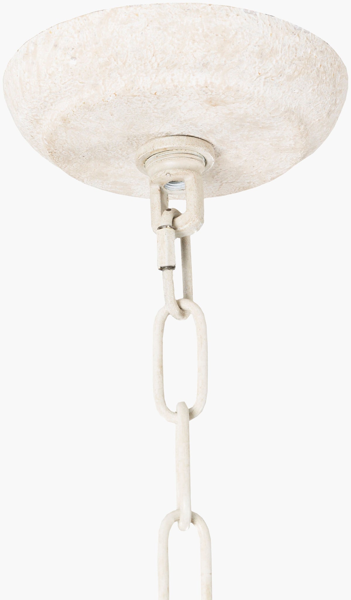 Ambrose Iron Chandelier, Hand Finished Ivory