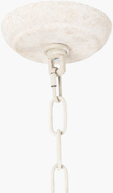 Ambrose Iron Chandelier, Hand Finished Ivory