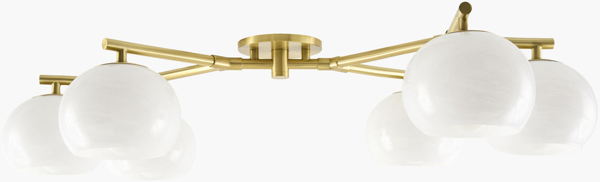 Arboris Iron Chandelier, Metallic Metallic Brass