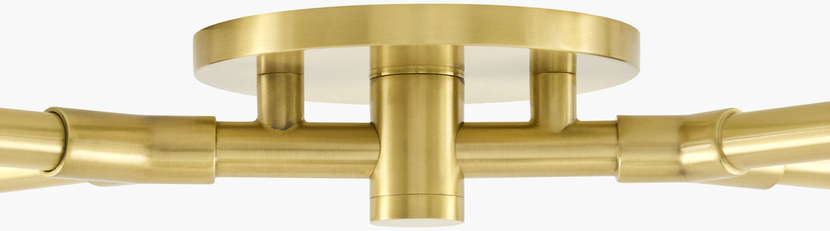 Arboris Iron Chandelier, Metallic Metallic Brass