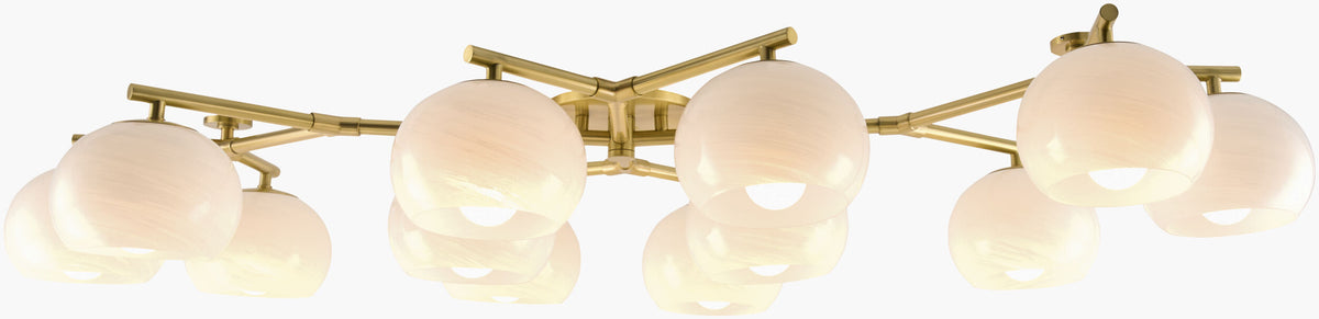 Arboris Iron Chandelier, Metallic Metallic Brass (ABRS-007)