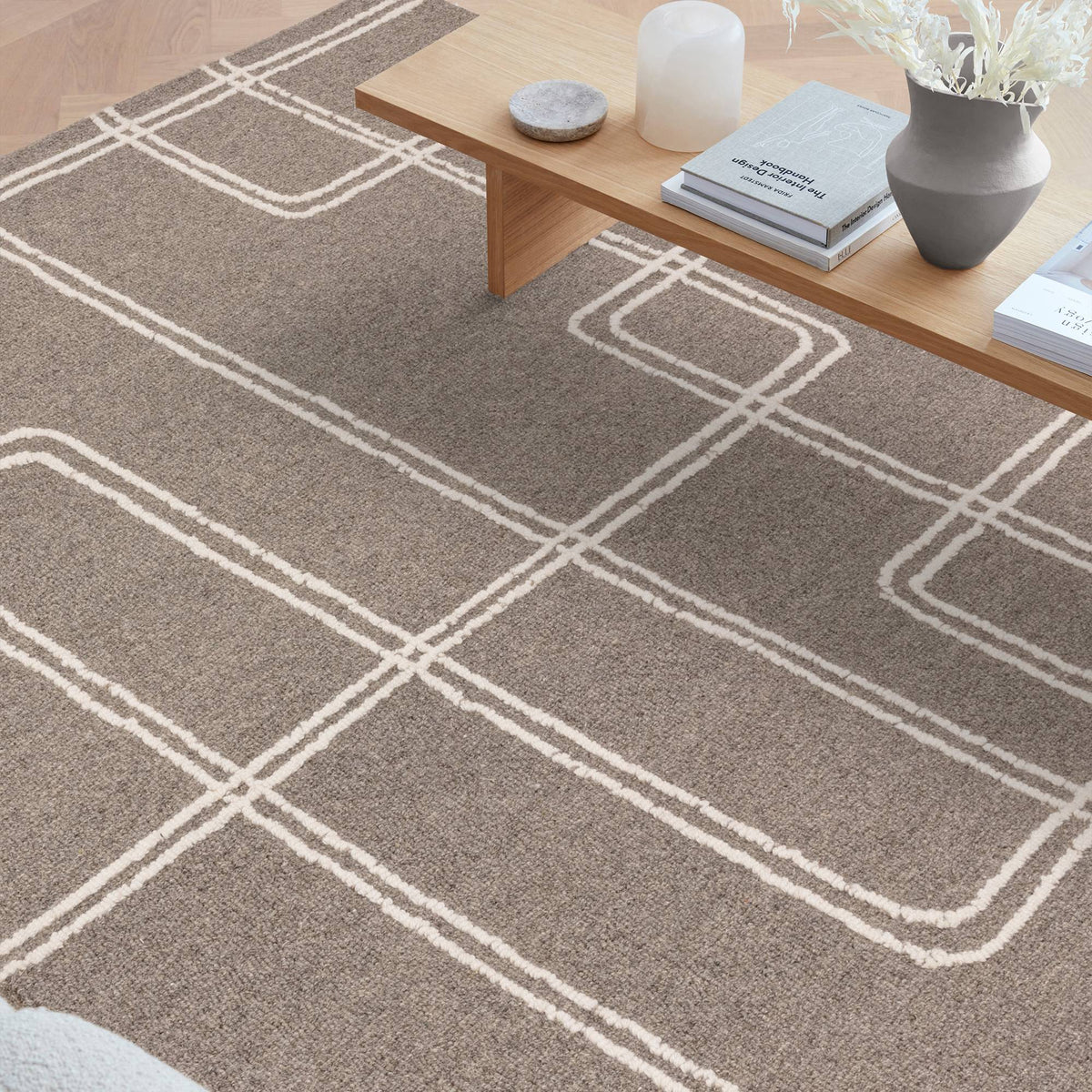 Ada Rug styled in a living room