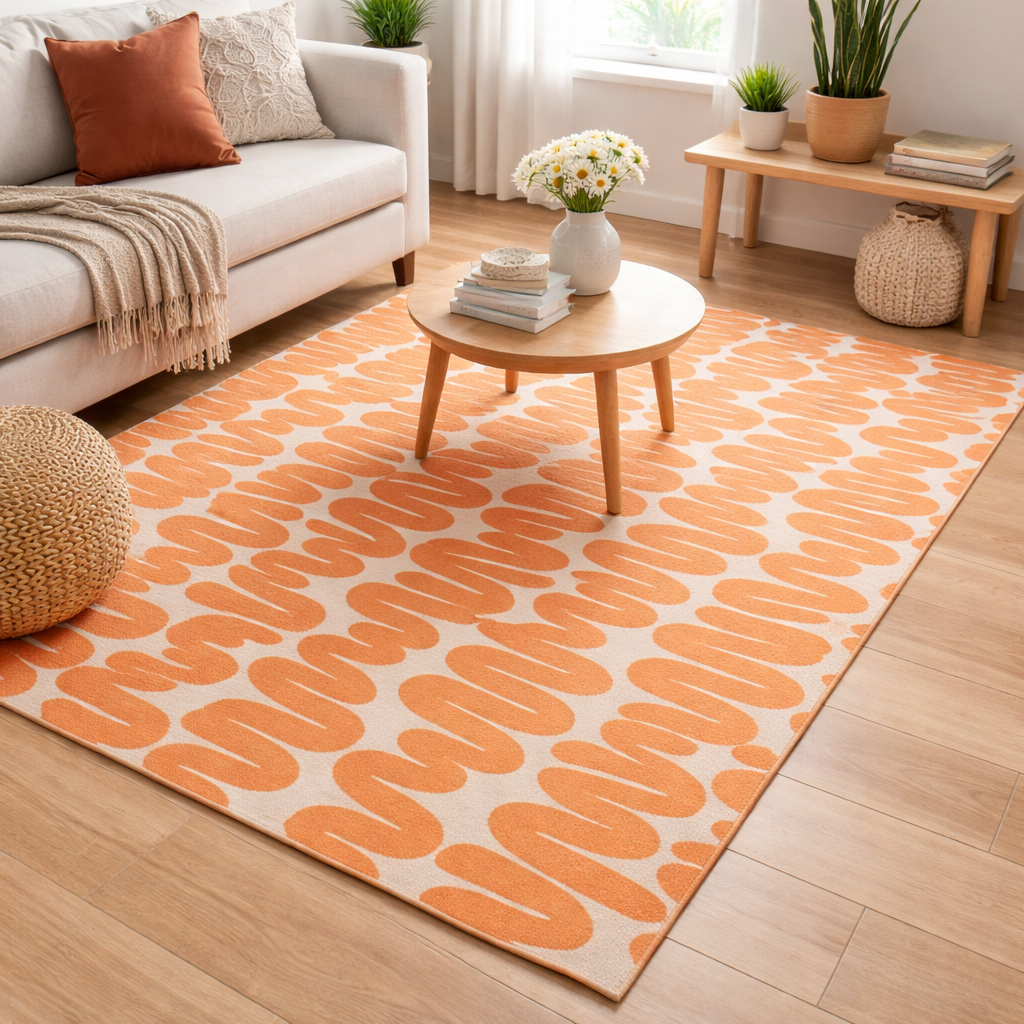Decorative Rug With Bold Pattern