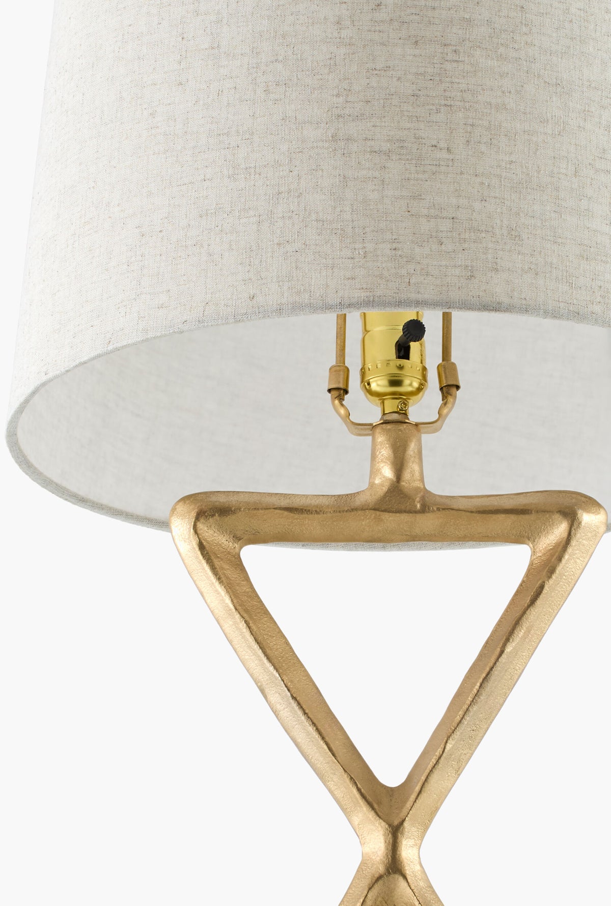 Adaje 29" Aluminum Table Lamp, Painted Gold