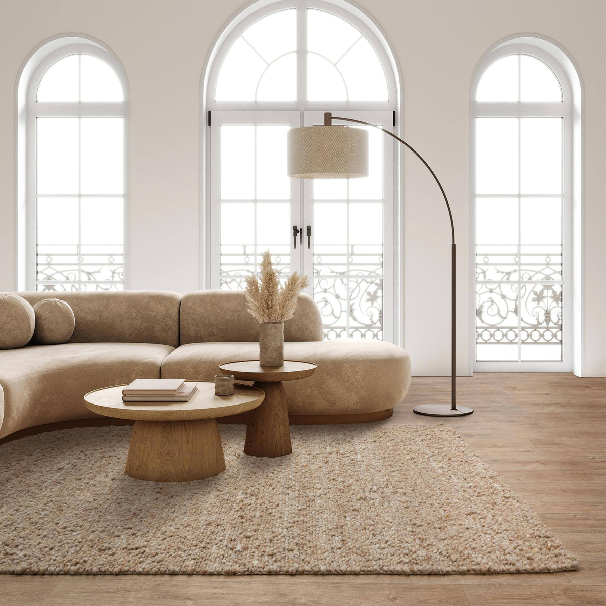 Adler Rug styled in a living room