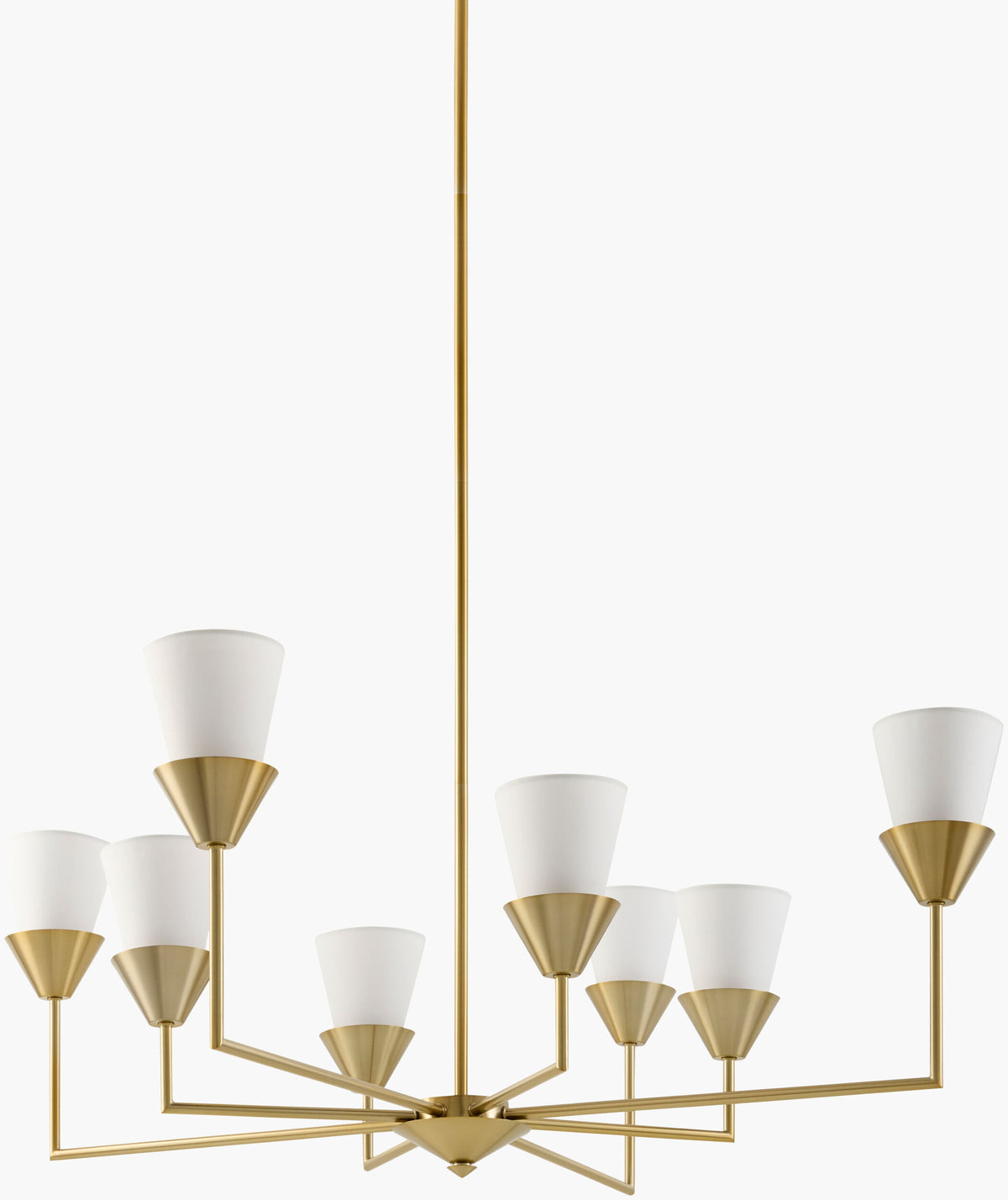 Ardenza Iron Chandelier, Plated Metallic Brass