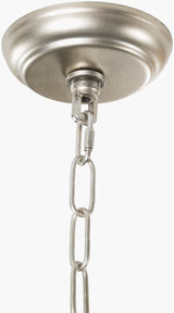 Aerial Iron Chandelier, Gilded Metallic Silver