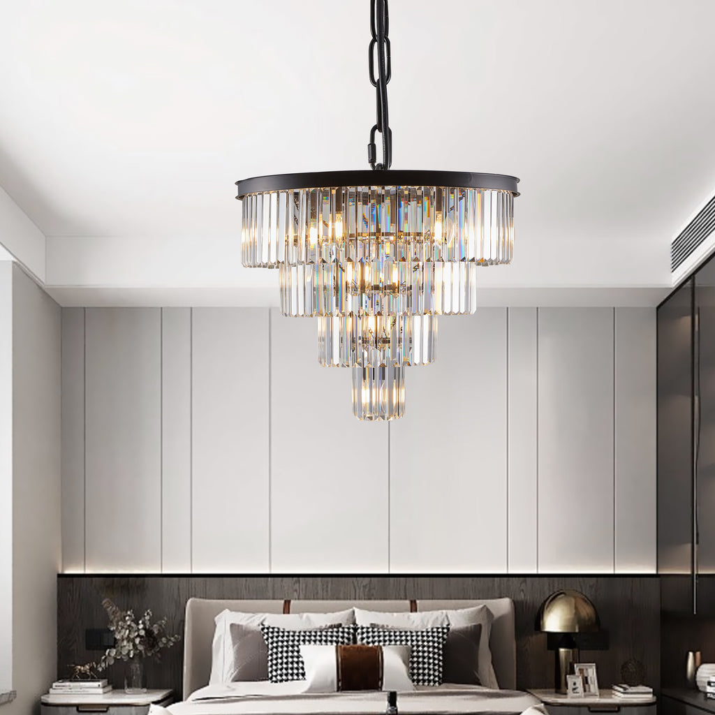 24" Contemporary Crystal Modern Chandeliers Crystal