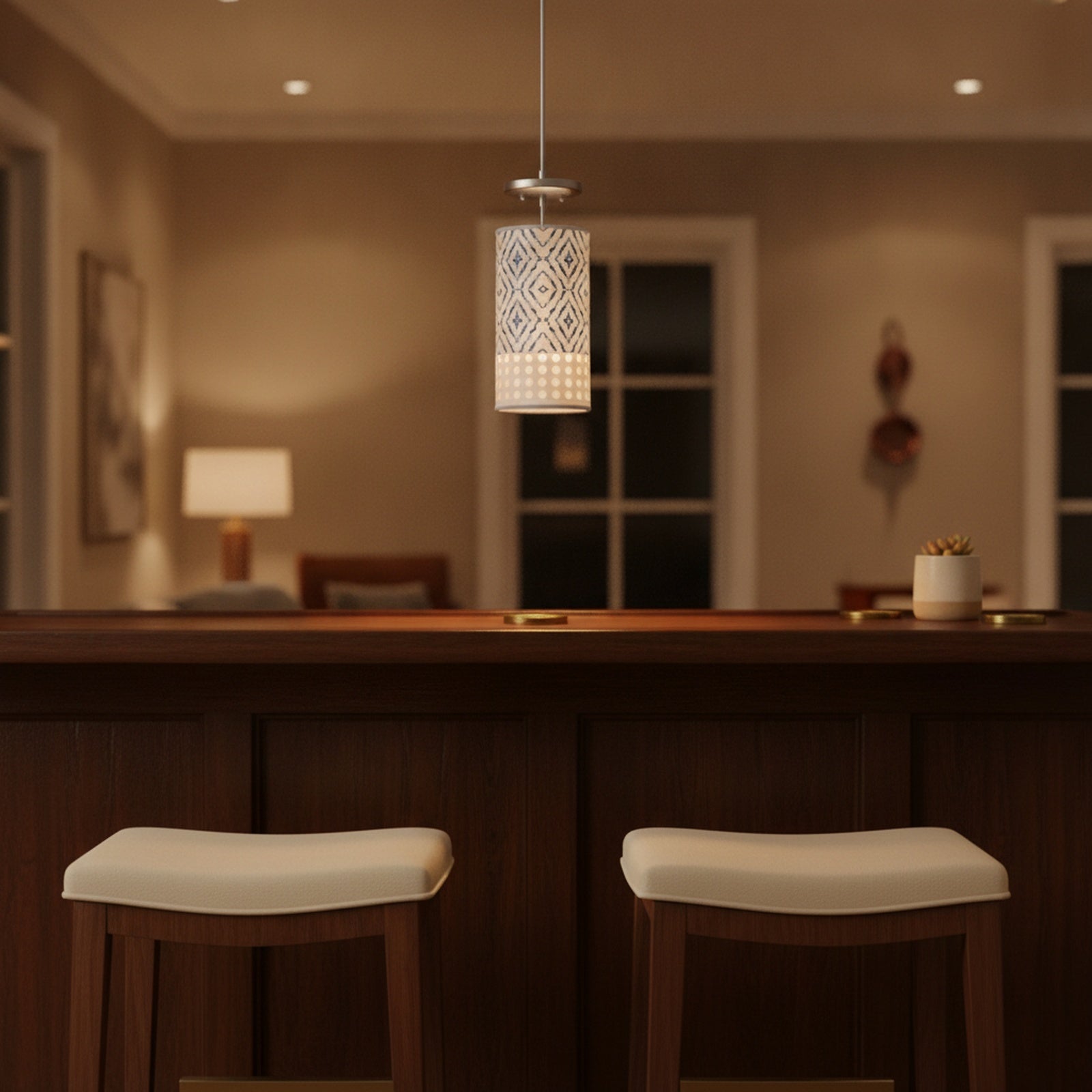 Austin Pendant Light, Ikat Shade