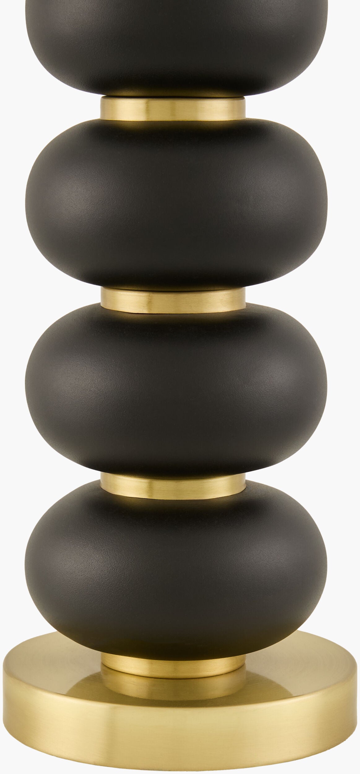 Anefis 27" Rubber Wood Table Lamp, Painted Black