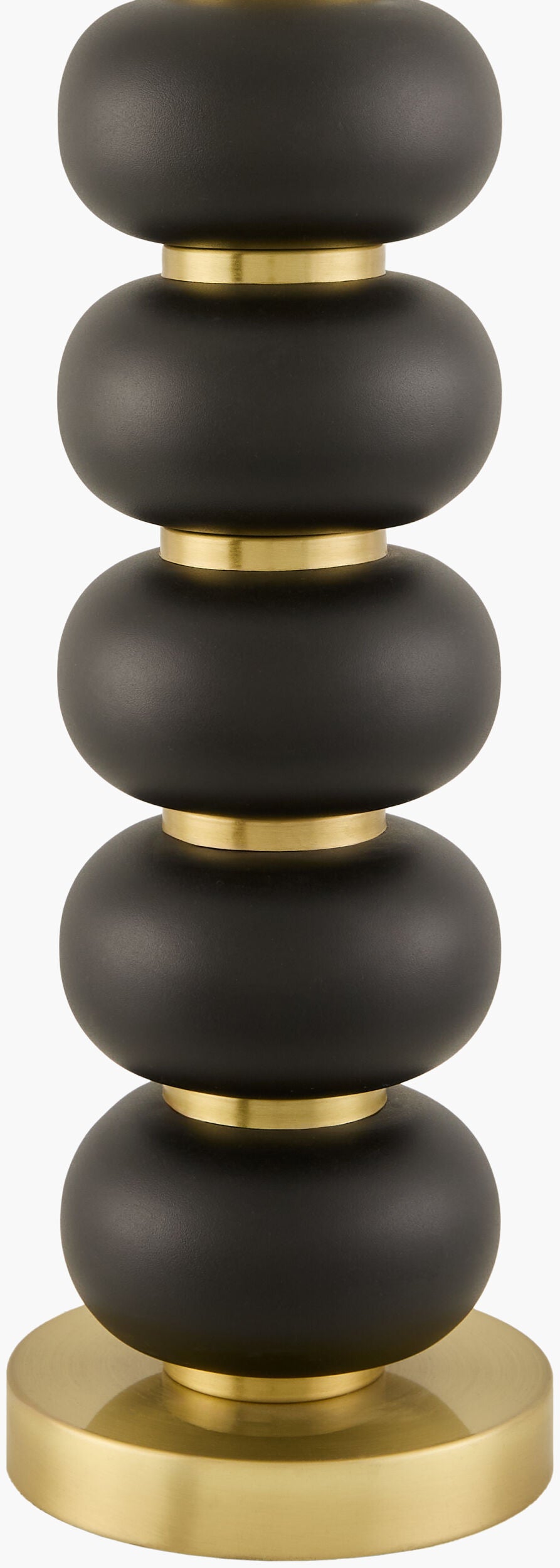 Anefis 27" Rubber Wood Table Lamp, Painted Black