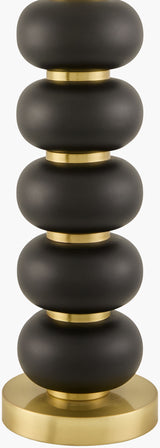 Anefis 27" Rubber Wood Table Lamp, Painted Black