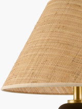 Anefis 27" Rubber Wood Table Lamp, Painted Black