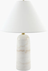 Agate 22" Marble Table Lamp, Natural White