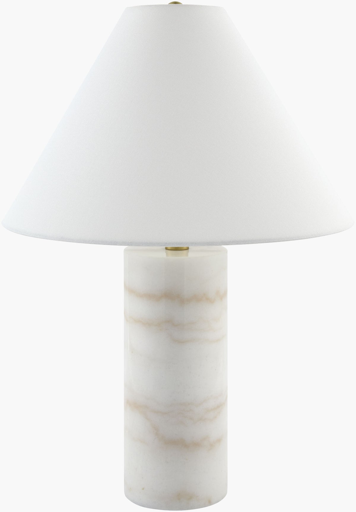 Agate 22" Marble Table Lamp, Natural White (AGA-105)