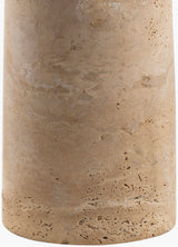 Agate 25" Travertine Table Lamp, Natural Beige