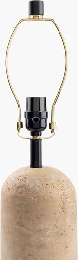 Agate 25" Travertine Table Lamp, Natural Beige