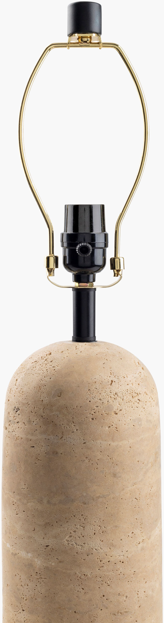 Agate 25" Travertine Table Lamp, Natural Beige (AGA-008)