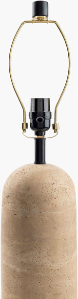 Agate 25" Travertine Table Lamp, Natural Beige (AGA-008)