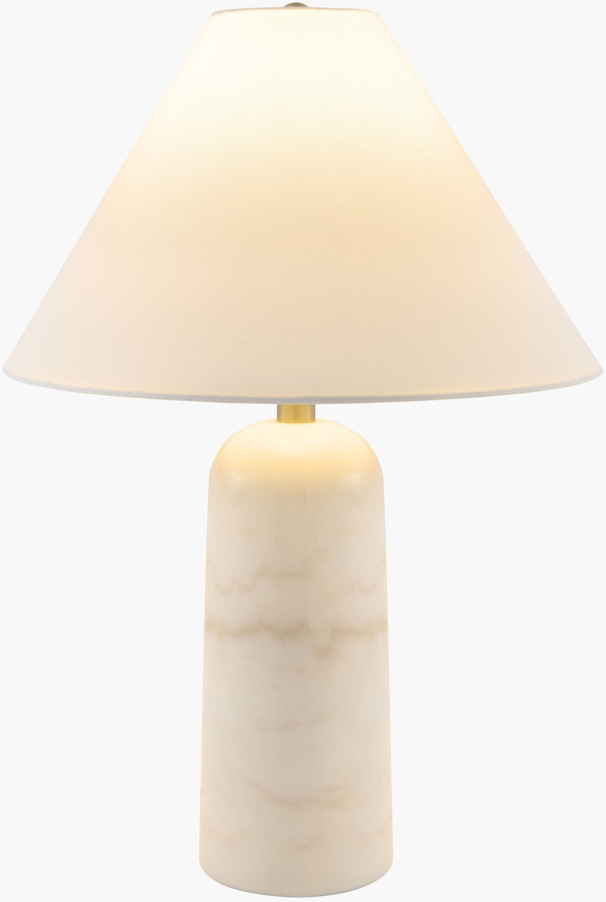 Agate 22" Marble Table Lamp, Natural White