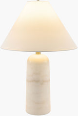 Agate 22" Marble Table Lamp, Natural White